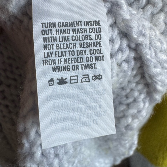 NWOT Aerie Oh So Soft Mock Neck Yellow Stripe Chunky Sweater - Picture 10 of 12